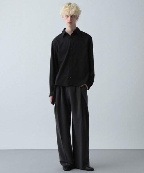 HARE（ハレ）の「パールボタンブロードシャツ(HARE)（シャツ/ブラウス・メンズ・ブルー/ブラック/ホワイト・SMALL/MEDIUM）」の9枚目の写真