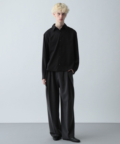 HARE（ハレ）の「パールボタンブロードシャツ(HARE)（シャツ/ブラウス・メンズ・ブルー/ブラック/ホワイト・SMALL/MEDIUM）」の10枚目の写真