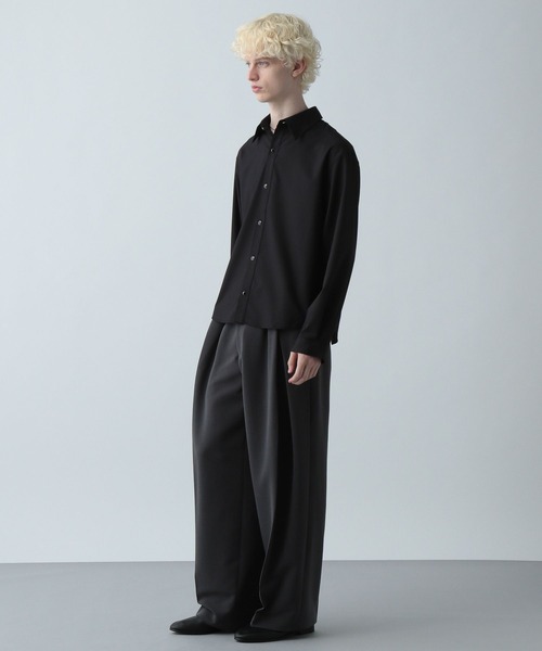 HARE（ハレ）の「パールボタンブロードシャツ(HARE)（シャツ/ブラウス・メンズ・ブルー/ブラック/ホワイト・SMALL/MEDIUM）」の11枚目の写真