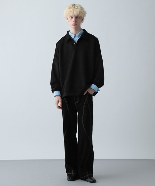 HARE（ハレ）の「パールボタンブロードシャツ(HARE)（シャツ/ブラウス・メンズ・ブルー/ブラック/ホワイト・SMALL/MEDIUM）」の16枚目の写真