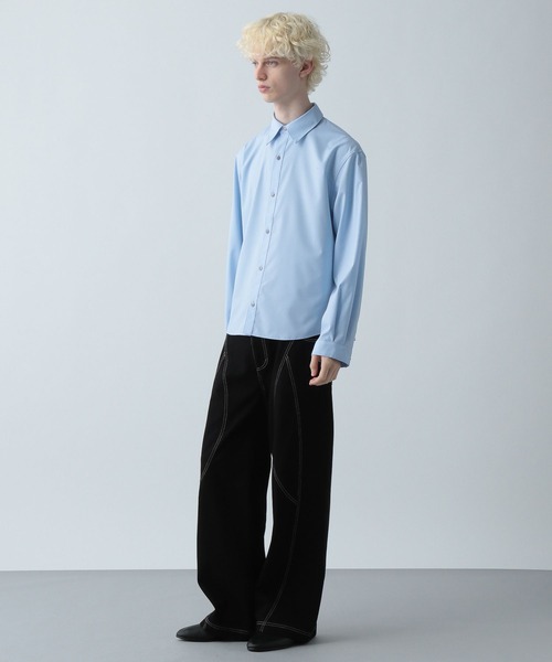 HARE（ハレ）の「パールボタンブロードシャツ(HARE)（シャツ/ブラウス・メンズ・ブルー/ブラック/ホワイト・SMALL/MEDIUM）」の17枚目の写真