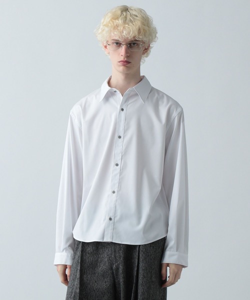 HARE（ハレ）の「パールボタンブロードシャツ(HARE)（シャツ/ブラウス・メンズ・ブルー/ブラック/ホワイト・SMALL/MEDIUM）」の19枚目の写真