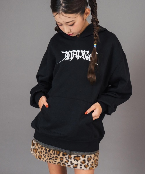 ANAP GiRL(アナップガール)の「ANAPR+S スプレープリントスウェットパーカー【ユニセックス】(パーカー・キッズ・ホワイト/ブラック・M/XS/S)」の8枚目の写真