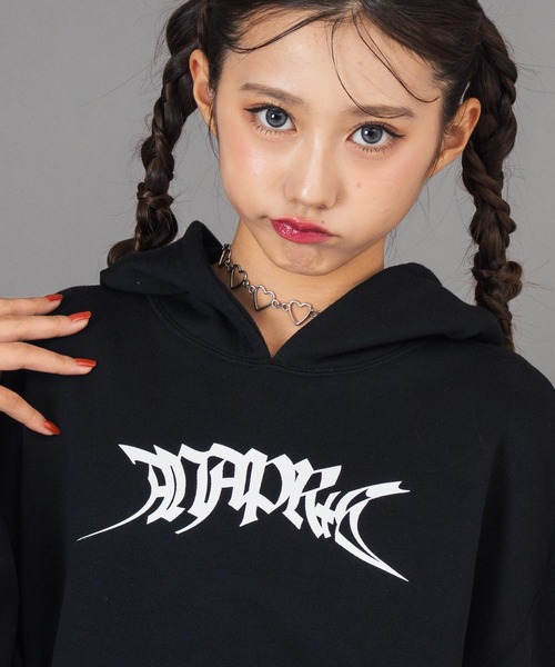 ANAP GiRL(アナップガール)の「ANAPR+S スプレープリントスウェットパーカー【ユニセックス】(パーカー・キッズ・ホワイト/ブラック・M/XS/S)」の13枚目の写真