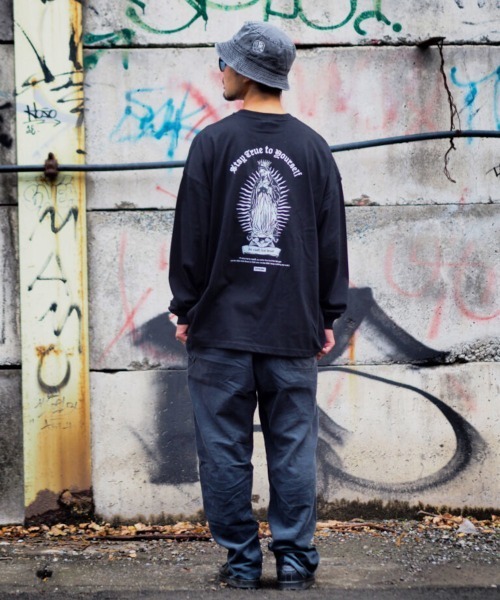 Leyline（レイライン）の「【Leyline】Urban Maria l/s tee（Tシャツ/カットソー・メンズ・ホワイト×ブルー/ホワイト×レッド/ブラック×ホワイト・LARGE/MEDIUM/X-LARGE）」の11枚目の写真