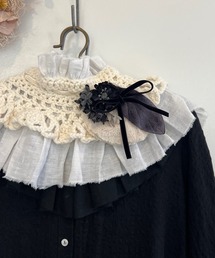 m.soeur | ファーとライラックのショールピン(ブローチ/コサージュ)