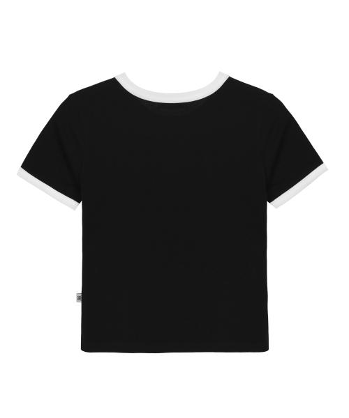 NICK&NICOLE(ニックアンドニコール)の「BUTTERFLY CONTRAST RINGER TOP_BLACK WHITE(Tシャツ/カットソー・レディース・ブラック×ホワイト・FREE)」の5枚目の写真
