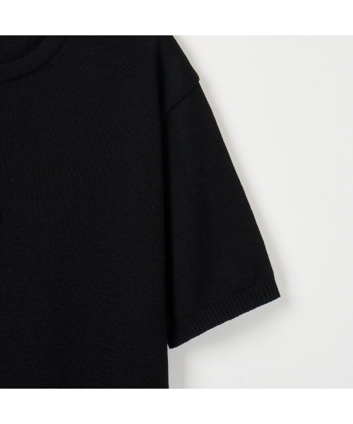 NODU（ノードユー）の「プレーンヘンリーネック半袖ニット[黒]（ニット/セーター・メンズ・その他・MEDIUM/LARGE）」の10枚目の写真