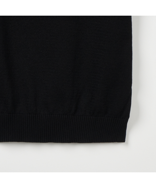 NODU（ノードユー）の「プレーンヘンリーネック半袖ニット[黒]（ニット/セーター・メンズ・その他・MEDIUM/LARGE）」の11枚目の写真
