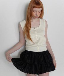 Scoop Neck Rivet Sleeveless Knit Ivory