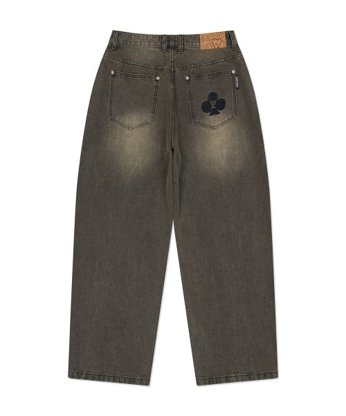 Wacky WiLLy(ワッキーウィリー)の「リアルワイドデニムパンツブラウン(デニムパンツ・レディース・その他・SMALL/MEDIUM/LARGE/X-LARGE)」の3枚目の写真