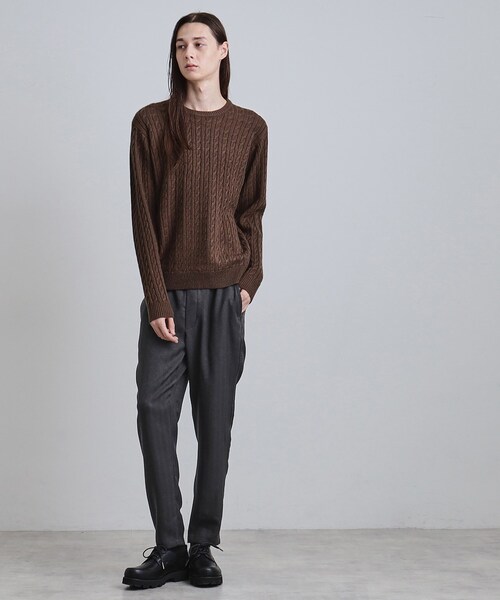 tk.TAKEO KIKUCHI(ティーケータケオキクチ)の「ウール調ヘリンボンイージーパンツ(その他パンツ・メンズ・ブラウン系その他/チャコールグレー/ネイビー・04/03/02)」の16枚目の写真