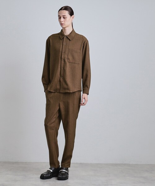 tk.TAKEO KIKUCHI(ティーケータケオキクチ)の「ウール調ヘリンボンイージーパンツ(その他パンツ・メンズ・ブラウン系その他/チャコールグレー/ネイビー・04/03/02)」の21枚目の写真