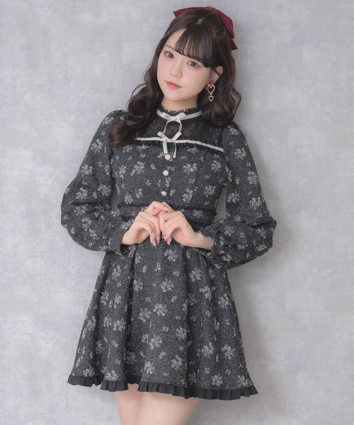 セール】リボンテープフリルワンピース（ワンピース）｜ROJITA