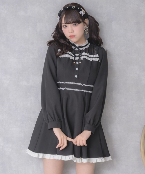 JILTU ♡ pepit frill ribbon dress ワンピース JILTU ♡ pepit frill