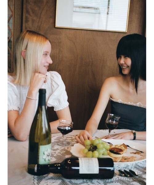 BEAMS SALON（ビームスサロン）の「BEAMS SALON / レース コルセット ドレス ビームスサロン ［手洗い可］（ワンピース・レディース・ブラック/グレー・36/38）」の6枚目の写真
