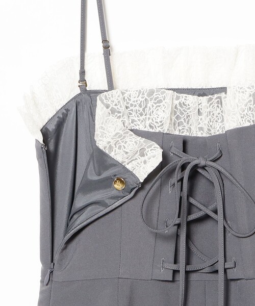 BEAMS SALON（ビームスサロン）の「BEAMS SALON / レース コルセット ドレス ビームスサロン ［手洗い可］（ワンピース・レディース・ブラック/グレー・36/38）」の15枚目の写真
