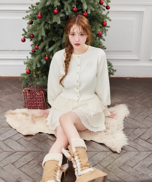 one after another NICE CLAUP（ワンアフターアナザーナイスクラップ）の「【HolidayCollection】イレヘム細プリーツミニスカート（スカート・レディース・ライトグレー/アイボリー/ブラック・FREE）」の12枚目の写真