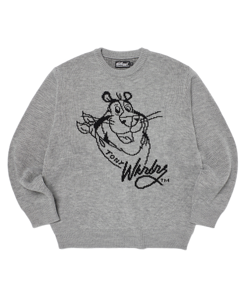 セール】KELLOGGS KNIT SWEATER (L.GREY)（ニット/セーター）｜WKNDRS