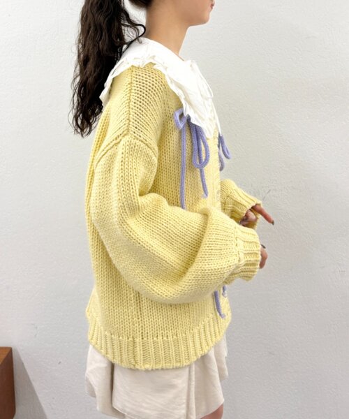 w closet（ダブルクローゼット）の「フリルBIGつけ襟（付け襟・レディース・オフホワイト/ブラック・FREE）」の10枚目の写真