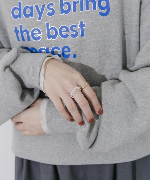 SMELLY（スメリー）の「ステンレスパール2セットリング（リング・レディース・ゴールド系その他・-）」の2枚目の写真