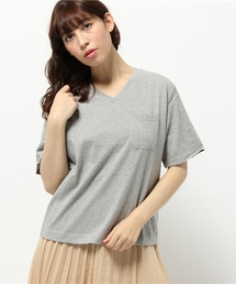 【Discoat Petit】16/-ポケ付VネックT
