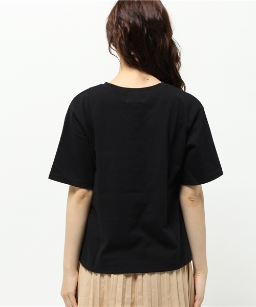 OUTLET（アウトレット）の「【Discoat Petit】16/-ポケ付VネックT（Tシャツ/カットソー・レディース・杢グレー/ブラック・FREE）」の8枚目の写真