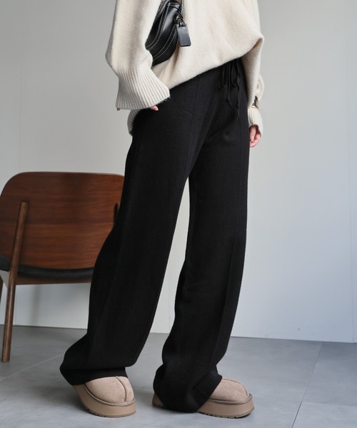 ap retro(アプレトロ)の「ニットラフパンツ(その他パンツ・レディース・ブラック/ブラウン/ベージュ/チャコール・FREE)」の11枚目の写真