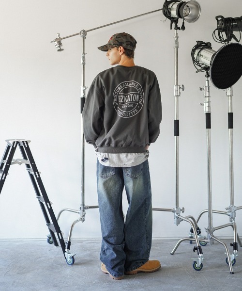 NO NEED（ノーニード）の「【EZKATON】Balance Code Heavy Cotton Sweatshirts/JUMT6900（スウェット・メンズ・グレー/ダークグレー/ネイビー/バーガンディー・M/L/LL/3L）」の8枚目の写真
