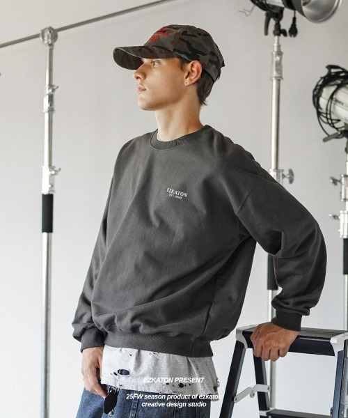 NO NEED（ノーニード）の「【EZKATON】Balance Code Heavy Cotton Sweatshirts/JUMT6900（スウェット・メンズ・グレー/ダークグレー/ネイビー/バーガンディー・M/L/LL/3L）」の5枚目の写真
