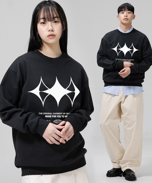 GRANFINNY（グランフィニ）の「シグニチャースウェットシャツ-ブラック（スウェット・レディース・ブラック・MEDIUM/LARGE/X-LARGE）」の2枚目の写真