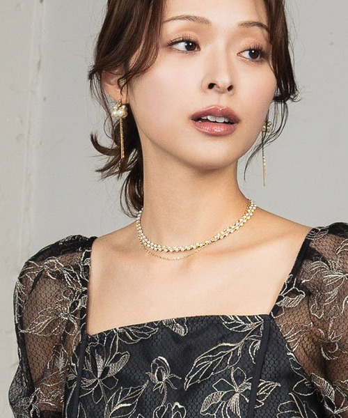 girl(ガール)の「小粒フェイクパール チェーン ロングピアス シルバー ゴールド 両耳用 アクセサリー(ピアス(両耳用)・レディース・シルバー/ゴールド・-)」の7枚目の写真