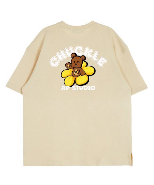 ASTRAL PROJECTION（アストラルプロジェクション）の「ホワイトチャークベアラウンドネック15番手コットン半袖Tシャツ_バター（Tシャツ/カットソー・レディース・その他・LARGE/X-LARGE/XX-LARGE）」の3枚目の写真