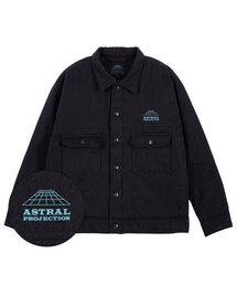 ASTRAL PROJECTION（アストラルプロジェクション）の「シグニチャーロゴオーバーサイズトラッカージャケット_ブラック（ダウンジャケット/コート）」