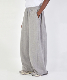 bounDary（バウンダリー）の「サイドボタンワイドロングスウェットパンツ[グレー]（スウェットパンツ）」