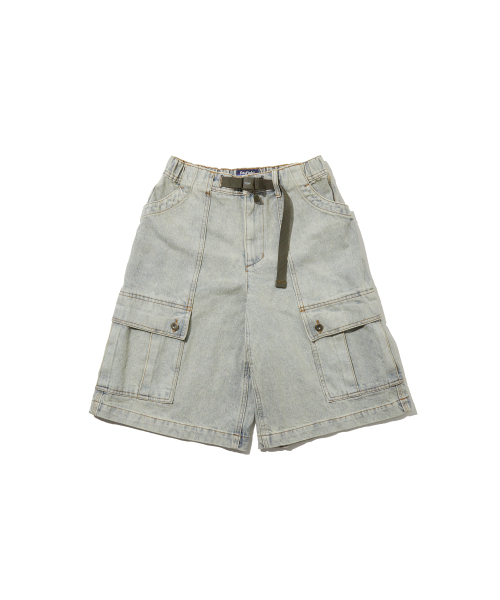 PENFIELD（ペンフィールド）の「ベルト付きガセットファティーグポケットバミューダパンツライトインディゴ_FR2WP01U（その他パンツ・メンズ・スカイブルー・SMALL/MEDIUM/LARGE/X-LARGE）」の2枚目の写真