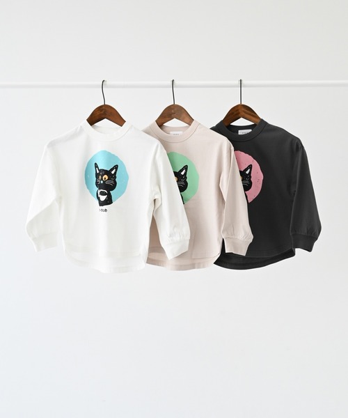 FOV(フォブ)の「フォブ F/B CAT L/S Tシャツ(Tシャツ/カットソー・キッズ・チャコールグレー/ベージュ系その他/ホワイト・100cm/110cm/120cm/130cm/90cm)」の6枚目の写真