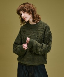 WETTEMPT | LOOPED JACQUARD TEXTURE KNIT / ループドジャカードテクスチャーニット(ニット/セーター)