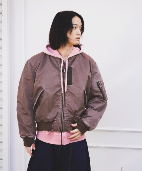 JOINT WORKS(ジョイントワークス)の「フェードナイロン パッファー MA-1 / Faded Nylon Puffer MA-1(MA-1・メンズ・ブラウン/ブラック・MEDIUM/LARGE)」の10枚目の写真