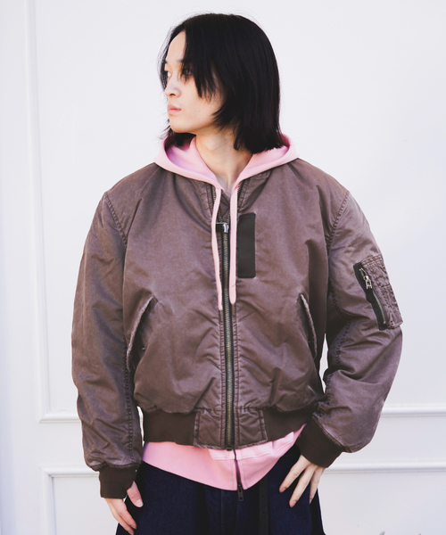 JOINT WORKS(ジョイントワークス)の「フェードナイロン パッファー MA-1 / Faded Nylon Puffer MA-1(MA-1・メンズ・ブラウン/ブラック・MEDIUM/LARGE)」の11枚目の写真