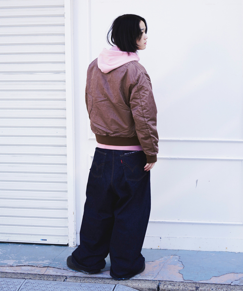 JOINT WORKS(ジョイントワークス)の「フェードナイロン パッファー MA-1 / Faded Nylon Puffer MA-1(MA-1・メンズ・ブラウン/ブラック・MEDIUM/LARGE)」の15枚目の写真