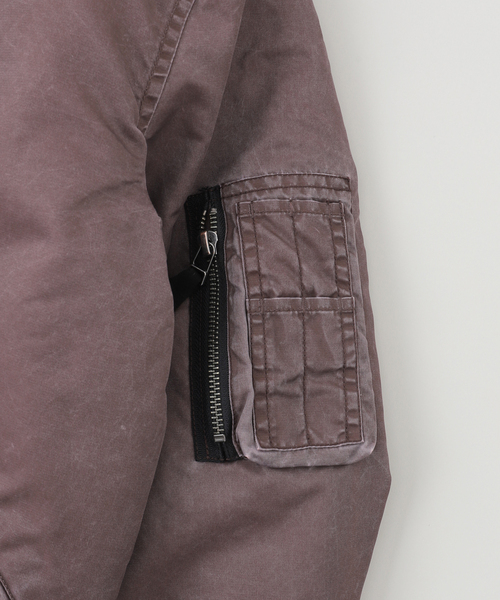 JOINT WORKS(ジョイントワークス)の「フェードナイロン パッファー MA-1 / Faded Nylon Puffer MA-1(MA-1・メンズ・ブラウン/ブラック・MEDIUM/LARGE)」の22枚目の写真