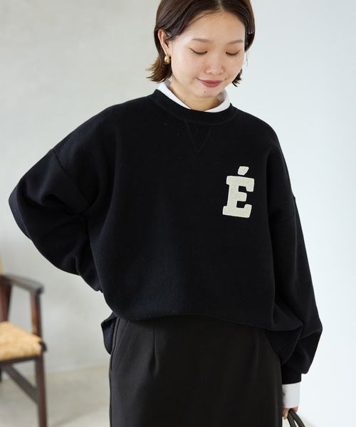 WEB限定カラー有り/追加3》サガラ刺繍スウェットライクニット（ニット