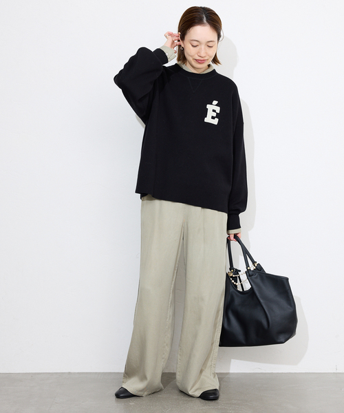 WEB限定カラー有り/追加3》サガラ刺繍スウェットライクニット（ニット