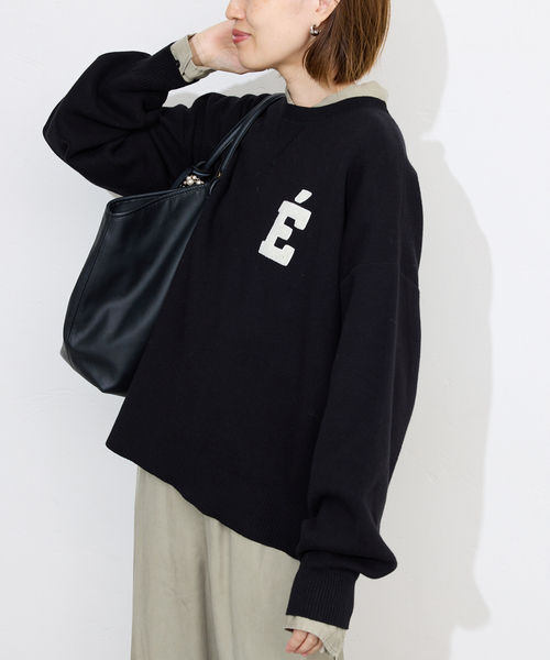 WEB限定カラー有り/追加3》サガラ刺繍スウェットライクニット（ニット