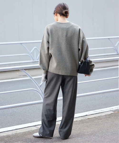 WEB限定カラー有り/追加3》サガラ刺繍スウェットライクニット（ニット