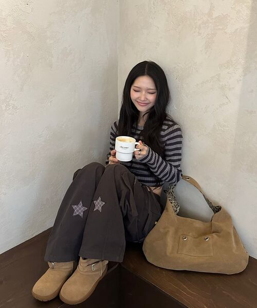 OURSAYSOUR(アワーセイアワー)の「スターチェック配色スタッズカーゴパンツブラウン(その他パンツ・レディース・ダークブラウン・MEDIUM/LARGE)」の20枚目の写真