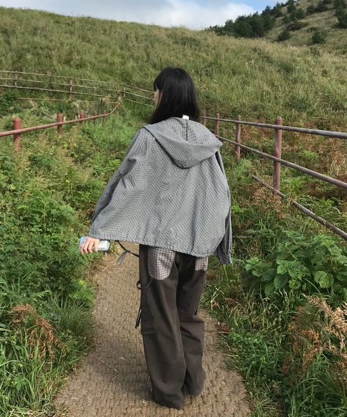 OURSAYSOUR(アワーセイアワー)の「スターチェック配色スタッズカーゴパンツブラウン(その他パンツ・レディース・ダークブラウン・MEDIUM/LARGE)」の10枚目の写真
