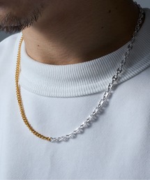 MAISON CLUB（メゾンクラブ）の「【MAISON CLUB】Tri-Link Combi Necklace /Silver925&Gold Plating/ KUN（ネックレス）」
