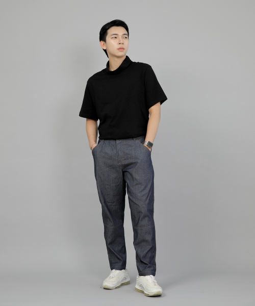 SAINTCREW(セントクルー)の「テーパードカットクロップハーフバンドパンツ TCH-326 ライトインディゴデニム BRS(デニムパンツ・メンズ・その他・MEDIUM/LARGE/X-LARGE)」の4枚目の写真